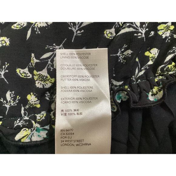 Free People Women's Black Rose Valley Off The Shoulder Bell Sleeve Crop Blouse M - Picture 4 of 7